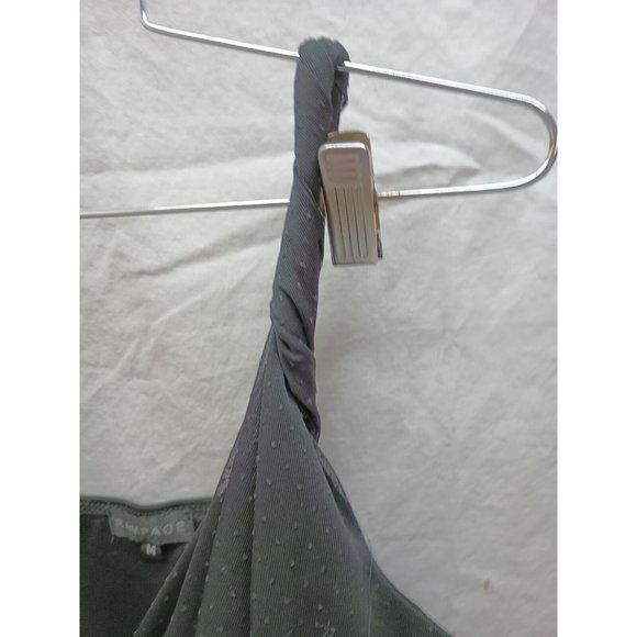 Rampage Black Empire Waist Halter Top Beaded Broach Pleated Bottom Womens Medium - Picture 5 of 14